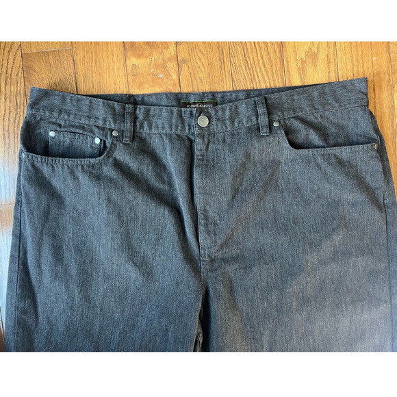 Joseph Abboud Big & Tall Straight Leg Denim, Dark Gray Wash, 40W x 32L - Picture 2 of 12